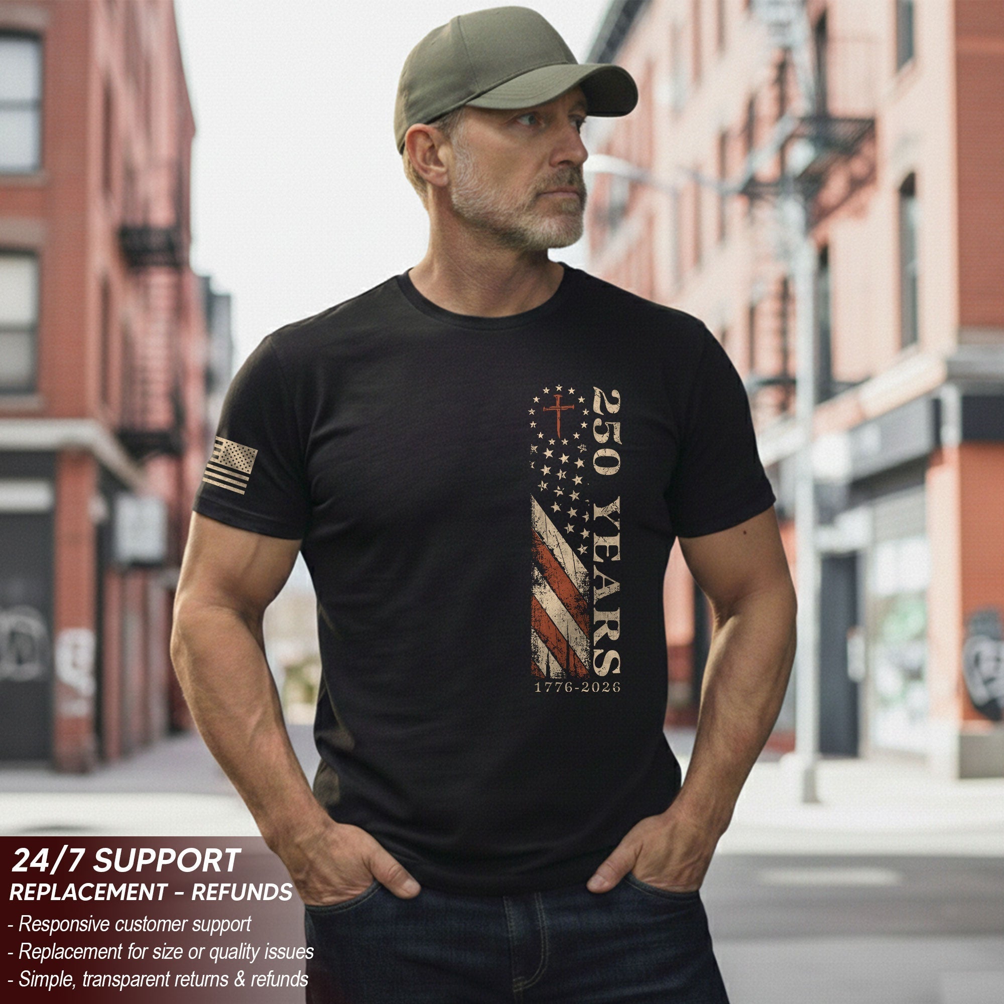 Faith & Freedom Christian USA Shirt 1776–2026 250 Year Commemorative